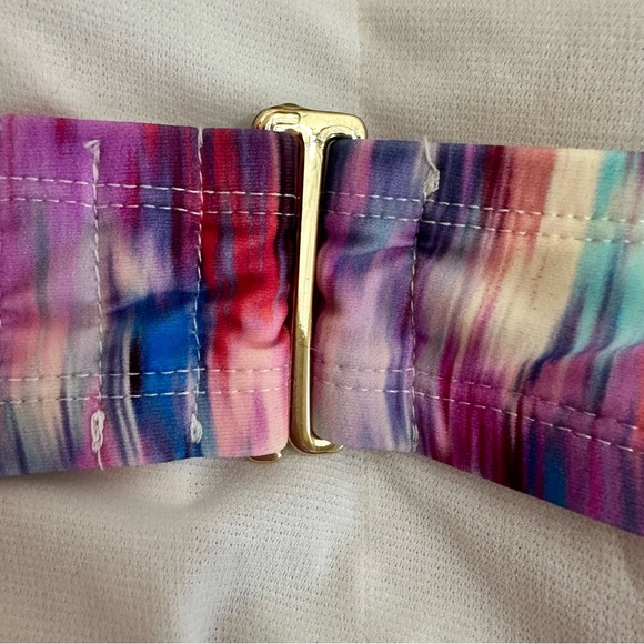 Time and Tru Womens Pink, Purple, Blue Abstract Bandeau Tube Style Bikini Top 2X - Picture 6 of 11